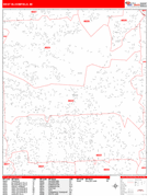 West Bloomfield Digital Map Red Line Style